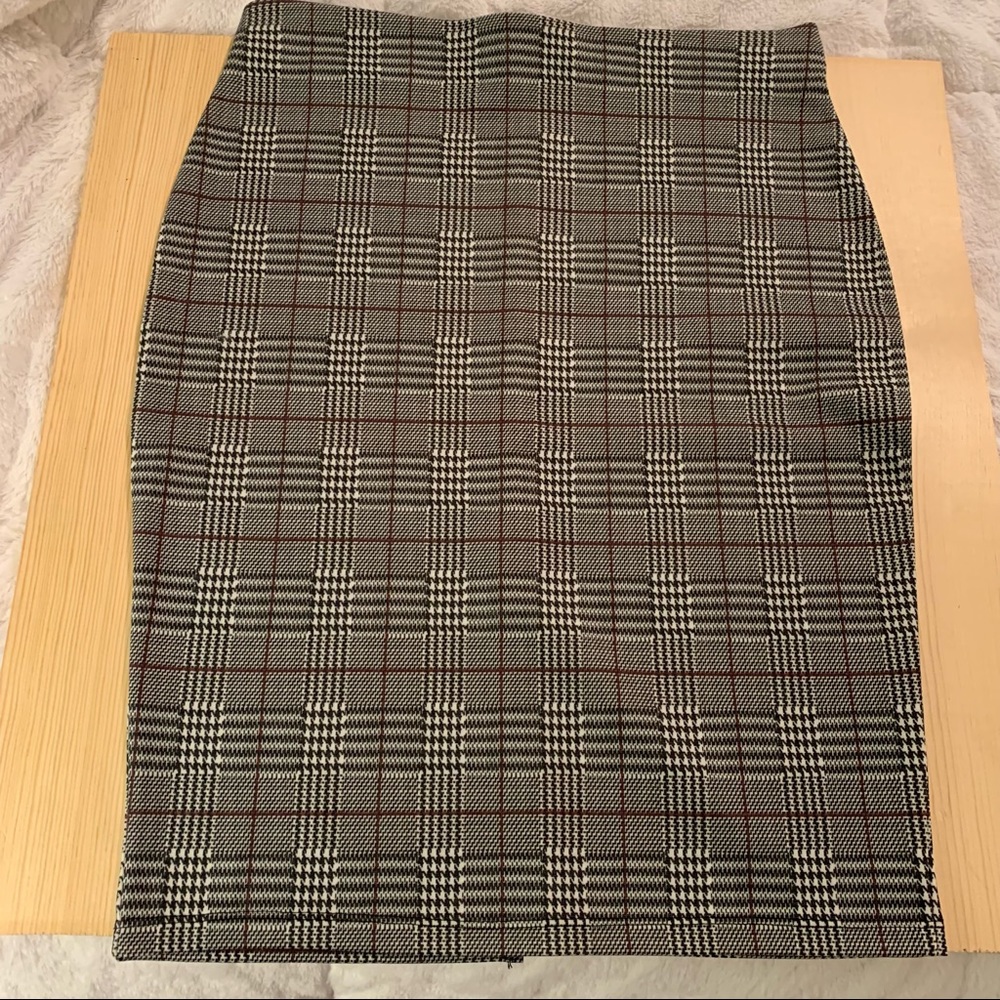 Plaid Body Con Skirt